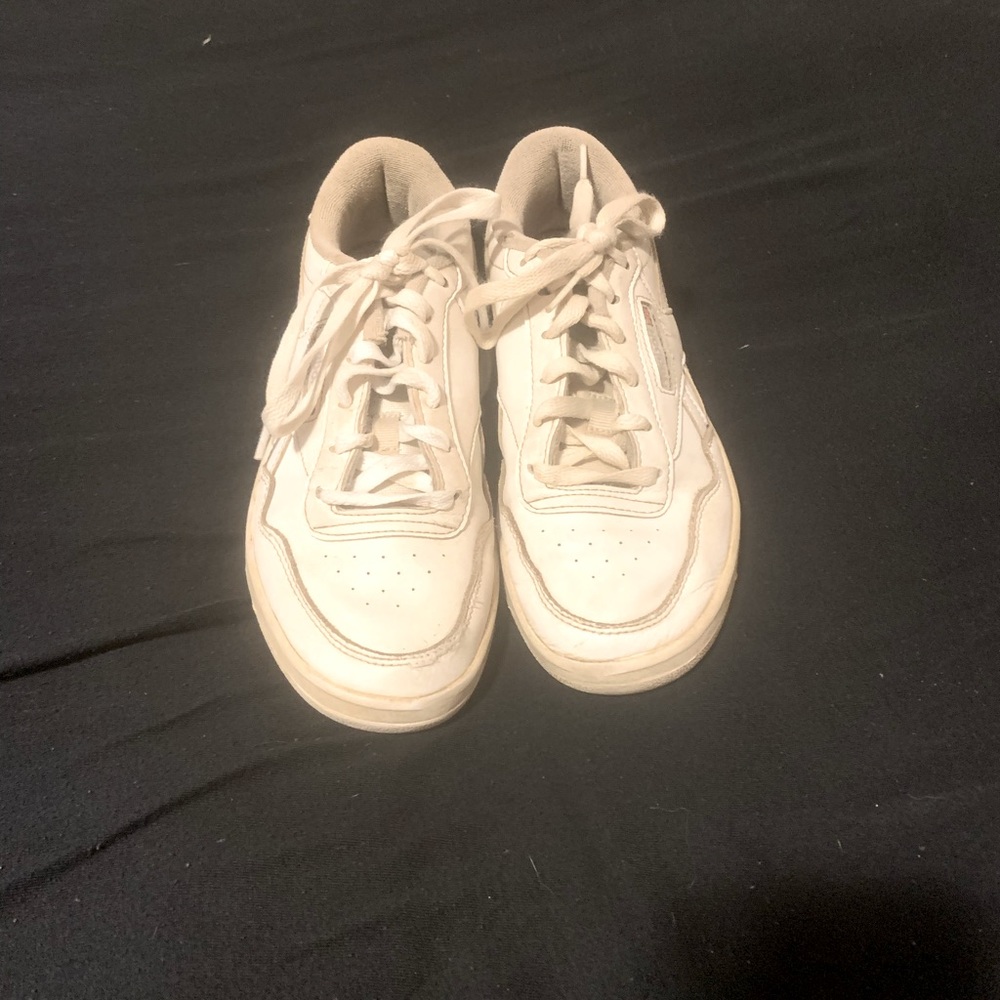 Reebok white shoes kids size seven